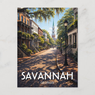 Savannah Georgia Travel Postcard