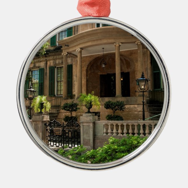Savannah Georgia Victorian Historical House 2 Metal Ornament (Front)