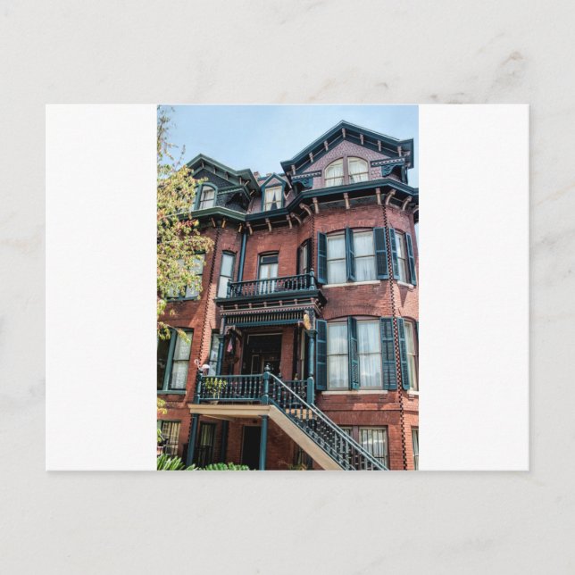 Savannah Georgia Victorian Historical House Postcard (Front)