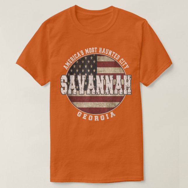 Savannah Georgia, Vintage American  T-Shirt (Design Front)
