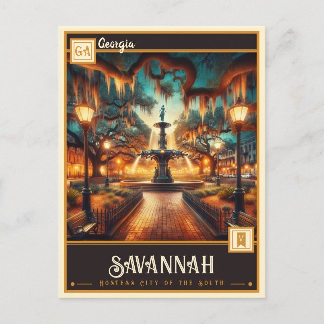 Savannah, Georgia | Vintage Postcard (Front)