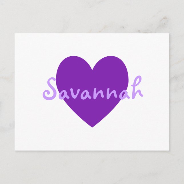 Savannah in Purple Postcard (Front)