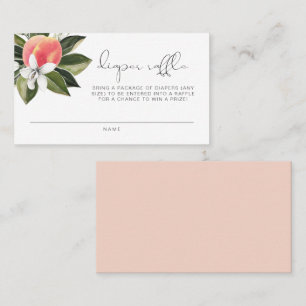 SAVANNAH Little Peach Baby Shower Diaper Raffle Place Card