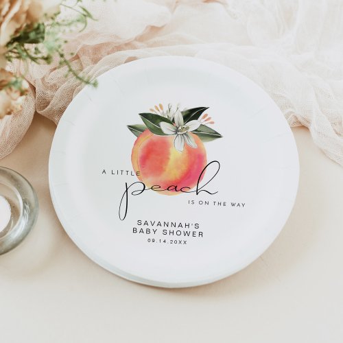 SAVANNAH Little Peach Baby Shower Paper Plates