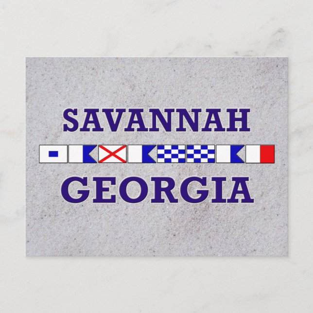 Savannah Nautical Flag Postcard (Front)