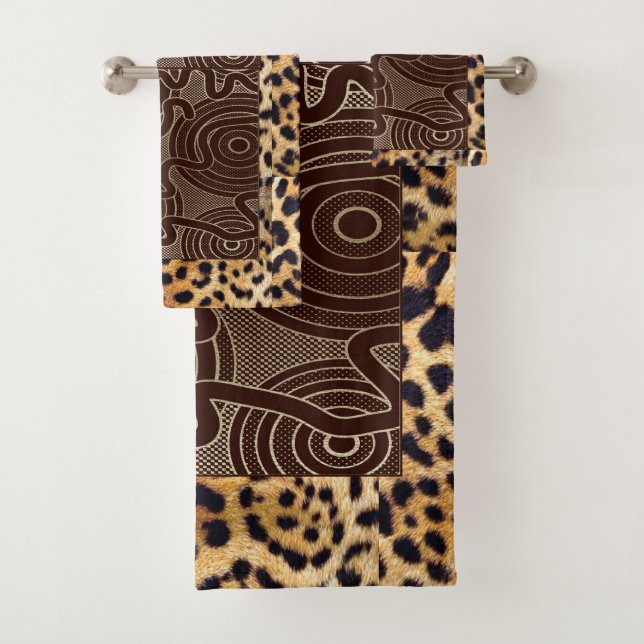 “Savannah Patchwork Towels”: Bath Towel Set (Insitu)