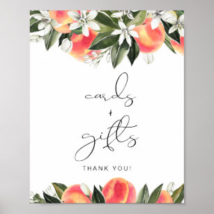 SAVANNAH Peach Cards and Gifts Sign