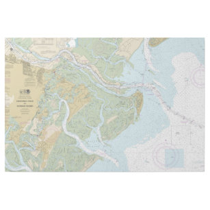 Savannah River and Wassaw Sound Nautical Chart Gallery Wrap