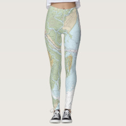 Savannah River and Wassaw Sound - Nautical Chart Leggings