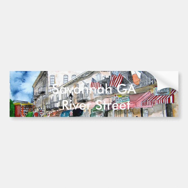 savannah riverstreet bumber sticker river street (Front)