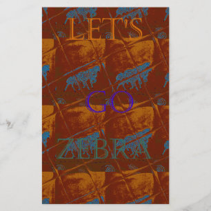 Savannah Safari Lets Go Zebra Hakuna Matata mot Stationery