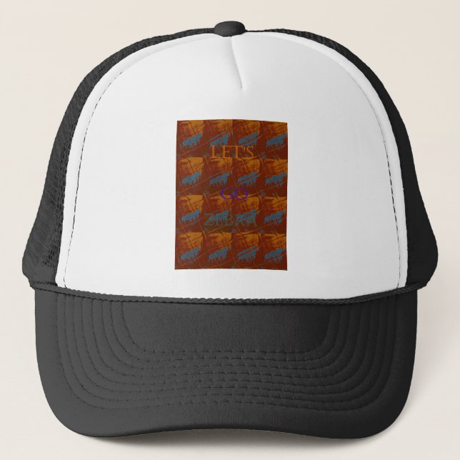 Savannah  Safari  Lets Go Zebra  Hakuna Matata mot Trucker Hat (Front)