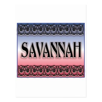 Savannah Scrollwork Postcard