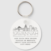 Louisville, KY Stylized Skyline, Custom Slogan Keychain, Zazzle