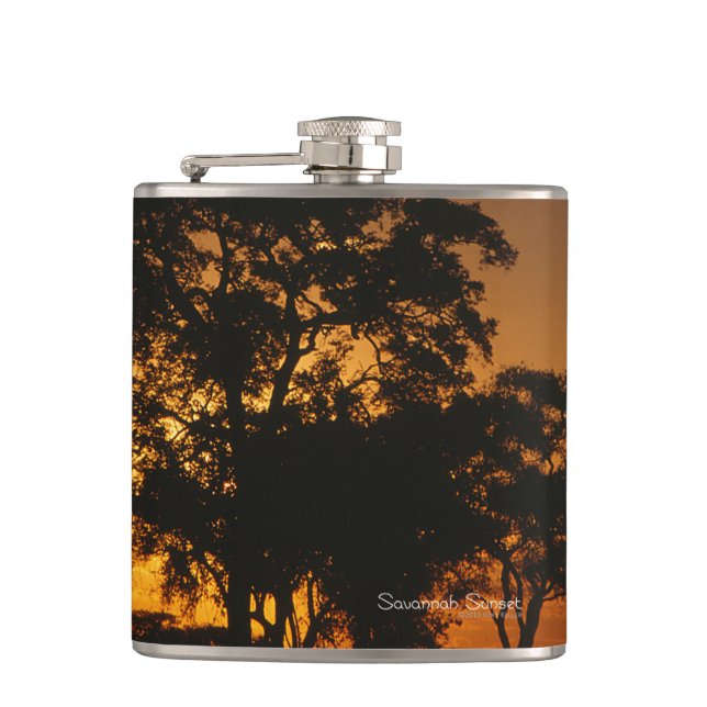 Savannah Sunset Hip Flask (Front)