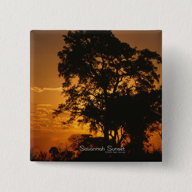 Savannah Sunset Pinback Button (Front)