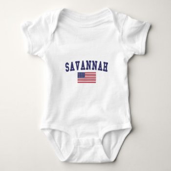 Savannah Us Flag Baby Bodysuit by republicofcities at Zazzle