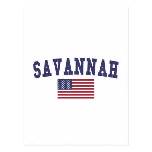 Savannah US Flag Postcard | Zazzle