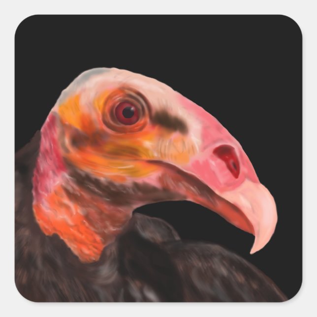Savannah Vulture Square Sticker (Front)