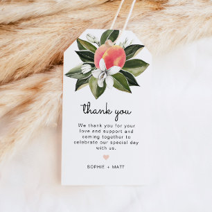 Savannah - Watercolor Peach White Floral Gift Tags