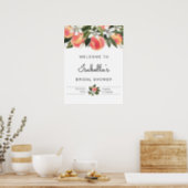 Savannah - Watercolor Peaches Bridal Shower Poster (Kitchen)