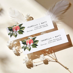 SAVANNAH Watercolor Peaches Return Address Label