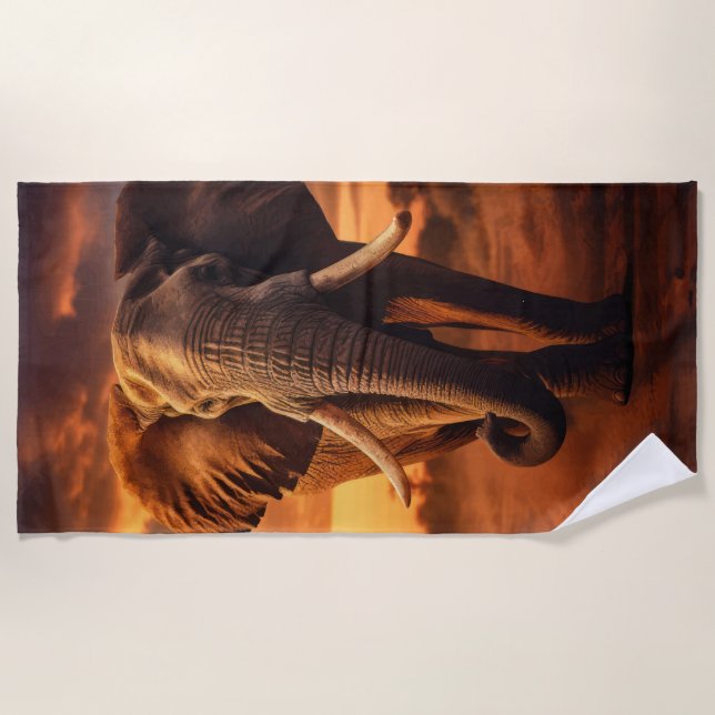 Savannahs Majesty Beach Towel (Front)