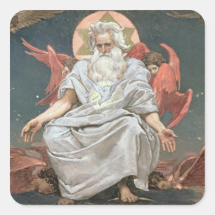 Savaoph, God the Father, 1885-96 Square Sticker