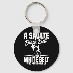 Savate Boxing Martial Arts Black Belt Kickboxing S Keychain