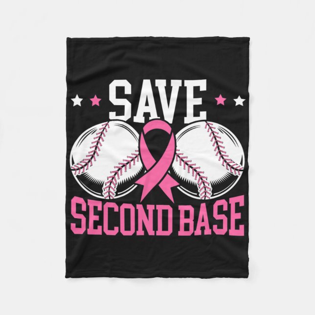 Save 2nd Byse Bysebyll Player Breast Cancer Awaren Fleece Blanket (Front)