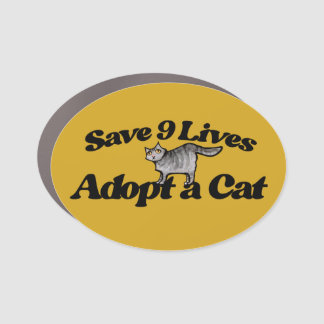 Save 9 Lives Adopt a Cat Car Magnet