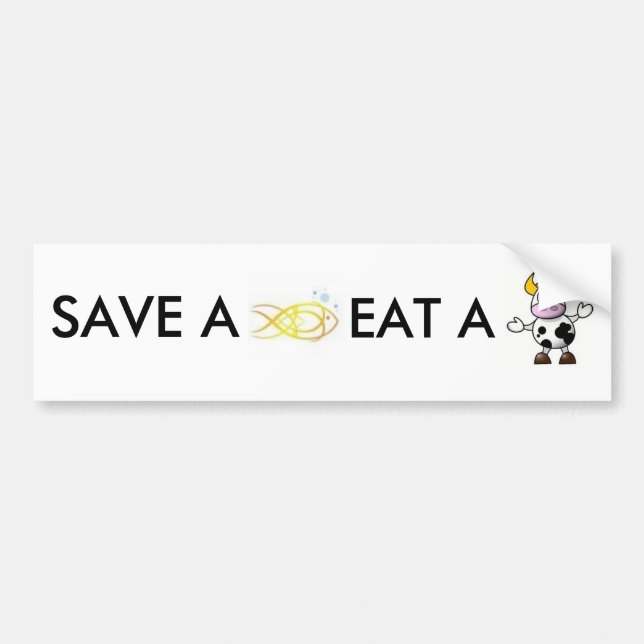 save a fish... bumper sticker (Front)