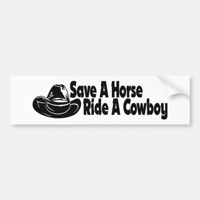 SAVE A HORSE bumper by nicola Sticker (Front)