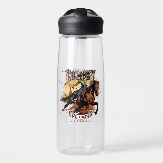 Save A Horse; Ride A Cowboy | 25oz Water Bottle (Front)