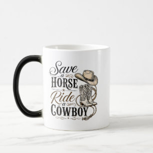 save a horse ride a cowboy color morph mug