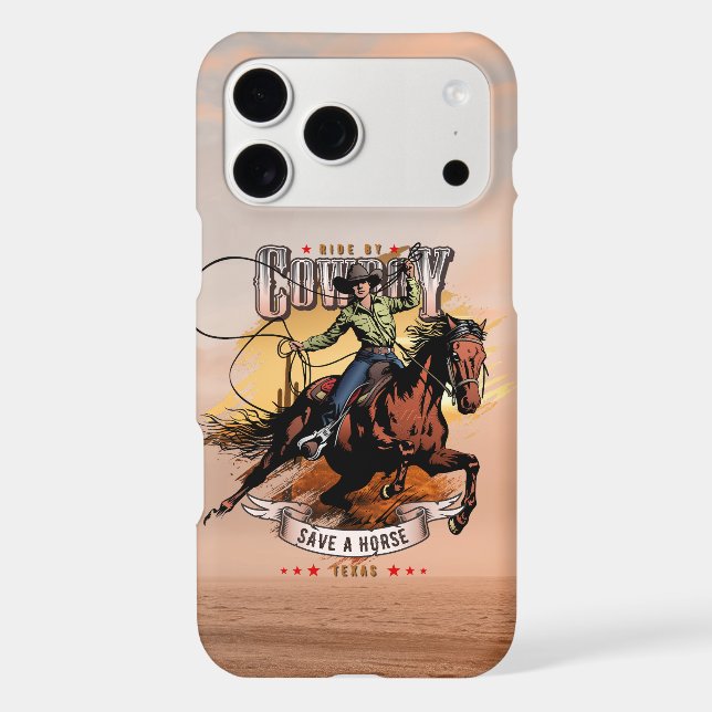 Save A Horse; Ride A Cowboy |  iPhone Case (Back)