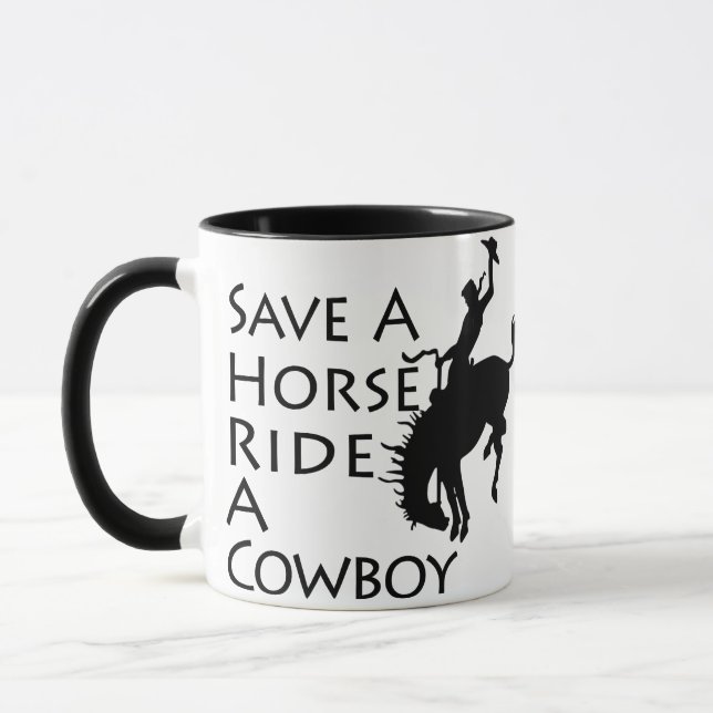 Save A Horse Ride A Cowboy Mug (Left)