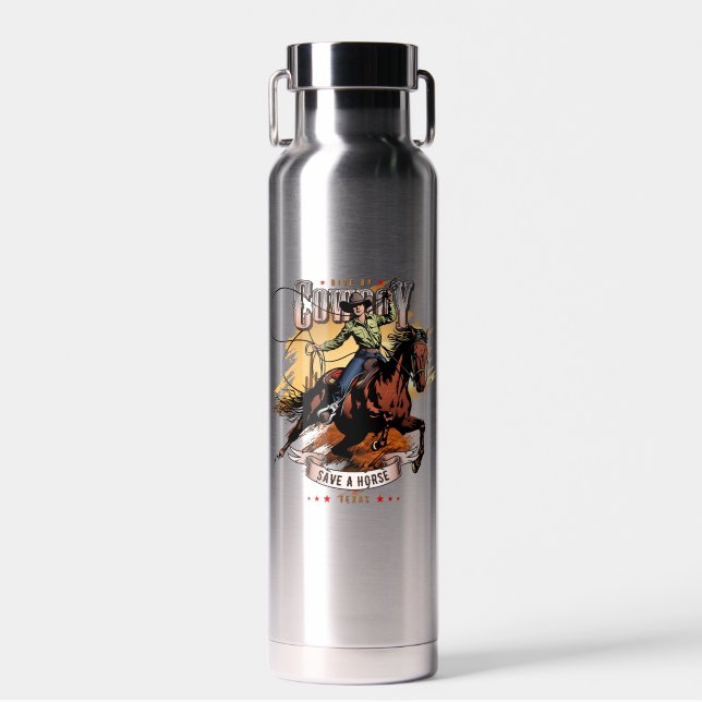 Save A Horse; Ride A Cowboy | Thor Copper Vacuum Water Bottle (Front)