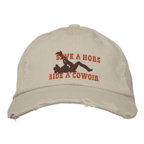 Save A HorseRide A Cowgirl Embroidered Baseball Cap