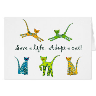 Save a life. Adopt a cat! Cards