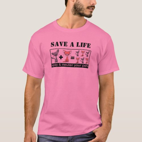 SAVE A LIFE Spay And Neuter Your Pets T_Shirt