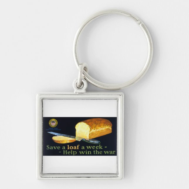 Save a Loaf a Week ~ help Win the War Keychain (Front)