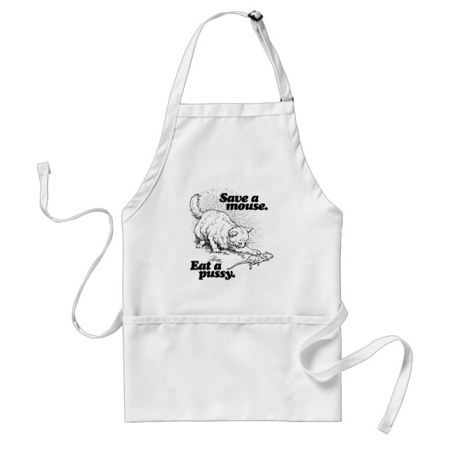 SAVE A MOUSE -.png Adult Apron (Front)