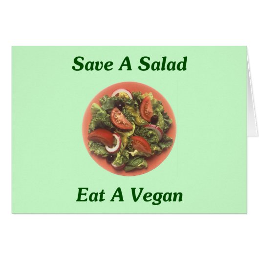 Save A Salad, Eat A Vegan Cards (Front Horizontal)