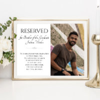 Save A Seat Brother of Graduate Photo Memorial