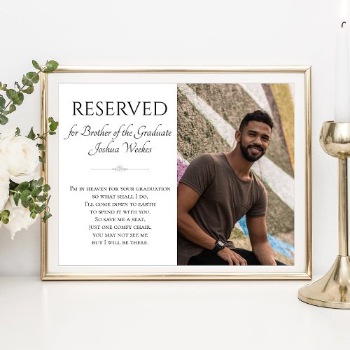 Save A Seat Brother of Graduate Photo Memorial