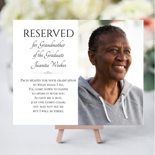 Save A Seat Memorial Grandmother of the Graduate