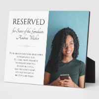 Save A Seat Sister of Graduate Photo Memorial