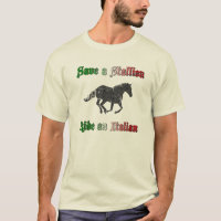 Save a Stallion Ride an Italian Mens T-Shirt