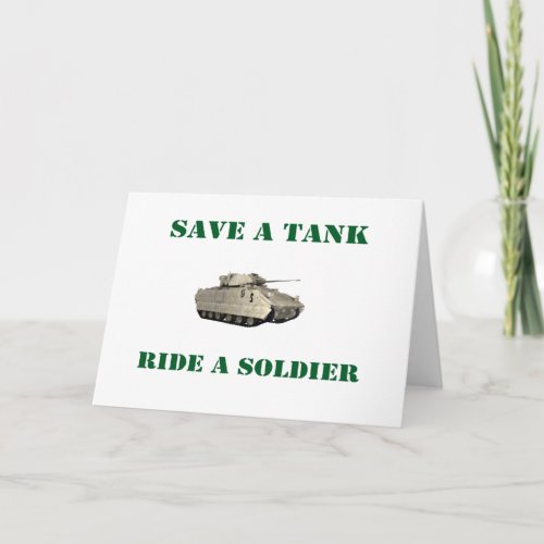 Save A Tank Ride A Soldier 4 Holiday Card